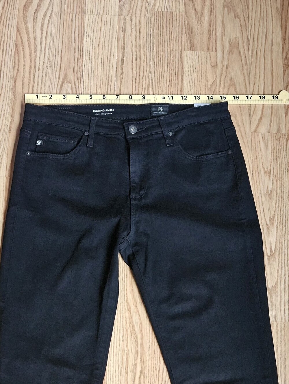 AG Adriano Goldschmied Legging Ankle Super Skinny Jeans Black Women’s Size 29R - Picture 3 of 13